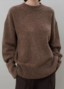 Breathe Abel Speckle Sweater - Brown CLOTHING