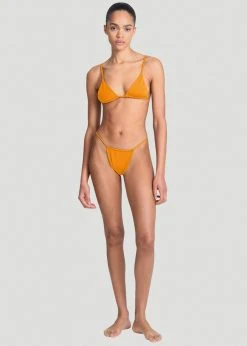 Aexae Gathered Swimsuit Bottoms - Orange