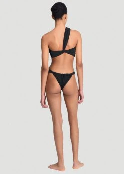 Aexae Ruched Swimsuit Bottoms - Black CLOTHING