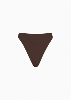 CLOTHING Aexae Triangle High Cut Swimsuit Bottoms - Brown