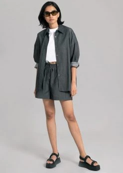 The Frankie Shop Agnes Shorts - Dark Grey