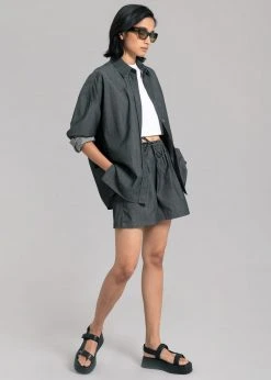 The Frankie Shop Agnes Shorts - Dark Grey