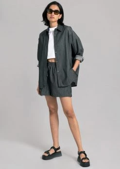 The Frankie Shop Agnes Shorts - Dark Grey