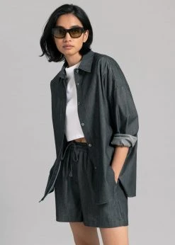 The Frankie Shop Agnes Shorts - Dark Grey