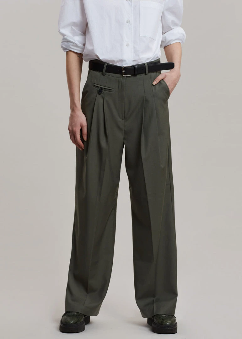 Brick Lane Ainsley Pants - Olive CLOTHING