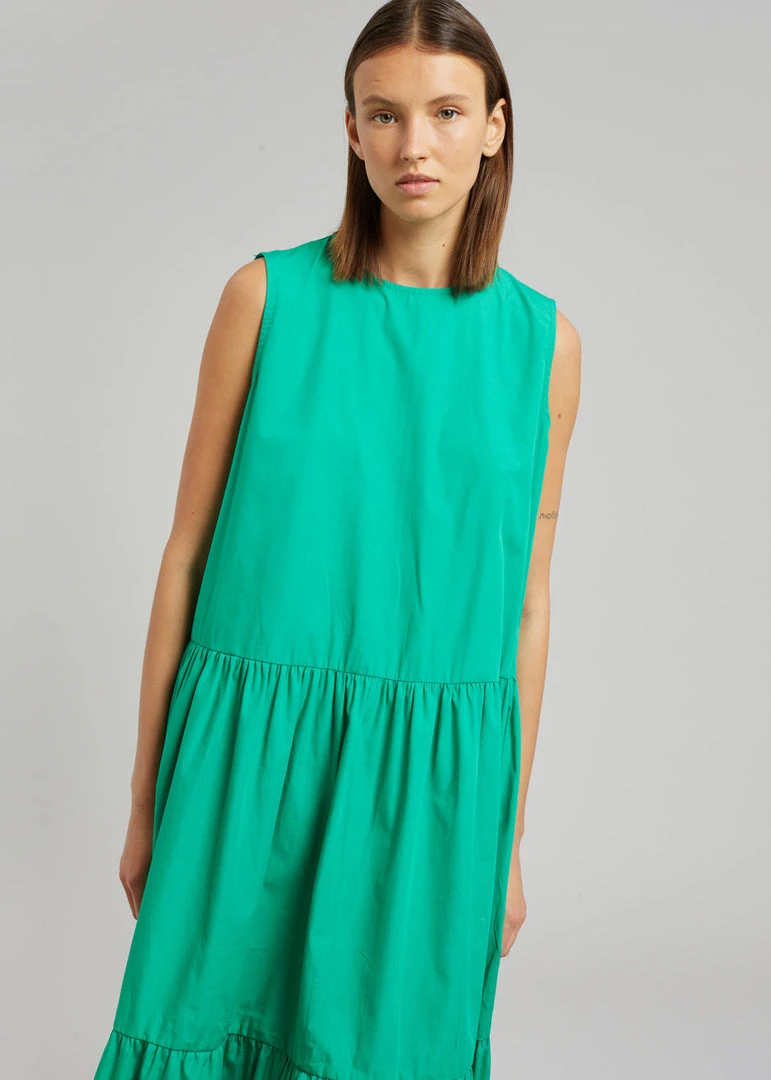 The Frankie Shop Aka Flouncy Long Dress - Green CLOTHING