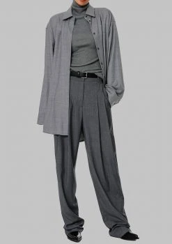 The Frankie Shop CLOTHING Alanis Button Down Shirt - Storm Grey