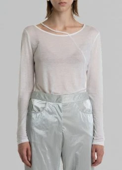 CLOTHING Amomento Asymmetric T-Shirt - White