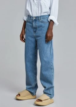 CLOTHING Amomento Recycled Cotton Denim- Mid Blue