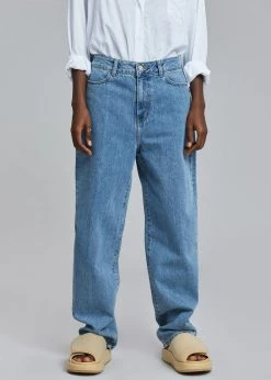 CLOTHING Amomento Recycled Cotton Denim- Mid Blue