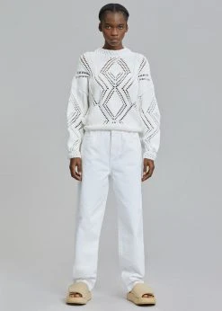 Amomento Recycled Cotton Denim- White