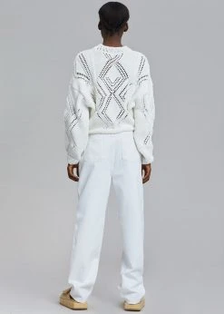 Amomento Recycled Cotton Denim- White