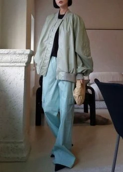 The Frankie Shop Anada Cargo Pants - Mint CLOTHING