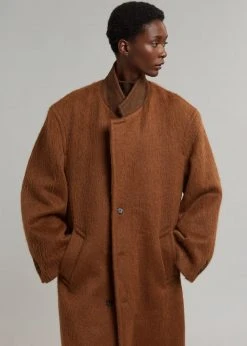 The Frankie Shop CLOTHING Anei Alpaca Coat - Tawney