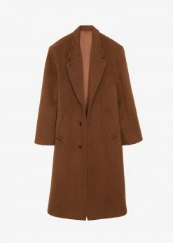 The Frankie Shop CLOTHING Anei Alpaca Coat - Tawney