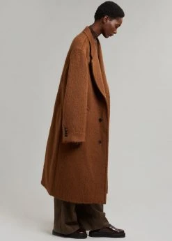 The Frankie Shop CLOTHING Anei Alpaca Coat - Tawney