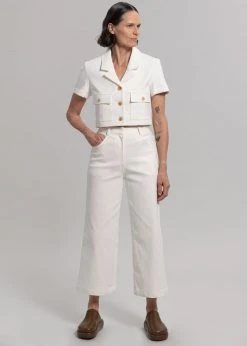 Blossom CLOTHING Anna Cropped Blazer - Cream