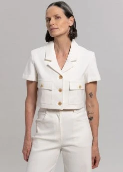 Blossom CLOTHING Anna Cropped Blazer - Cream