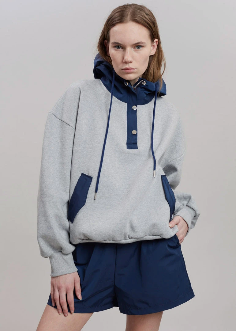 The Frankie Shop Archer Gym Shorts - Navy