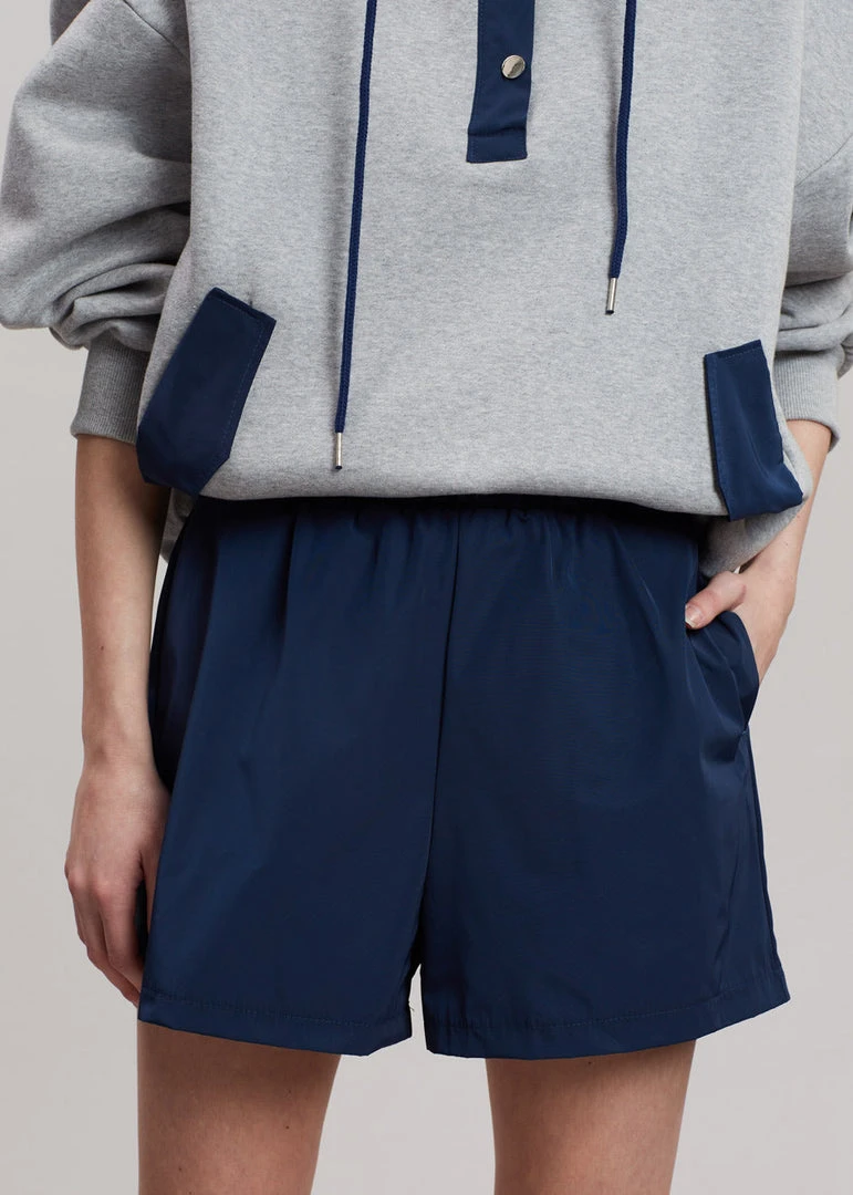 The Frankie Shop Archer Gym Shorts - Navy