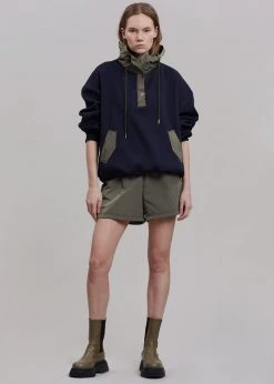 The Frankie Shop Archer Gym Shorts - Olive CLOTHING