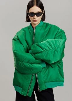 The Frankie Shop CLOTHING Astra Bomber Jacket - Kelly Green