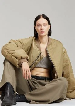 The Frankie Shop Astra Bomber Jacket - Olive