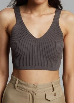 The Frankie Shop CLOTHING Athena Knit Bralette - Carafe