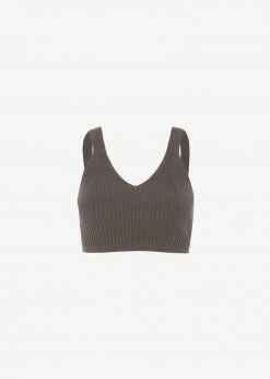 The Frankie Shop CLOTHING Athena Knit Bralette - Carafe