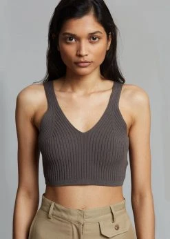 The Frankie Shop CLOTHING Athena Knit Bralette - Carafe