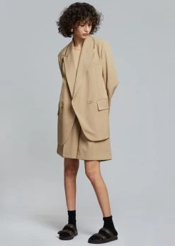 Mellor Aya Belted Suit Shorts - True Tan