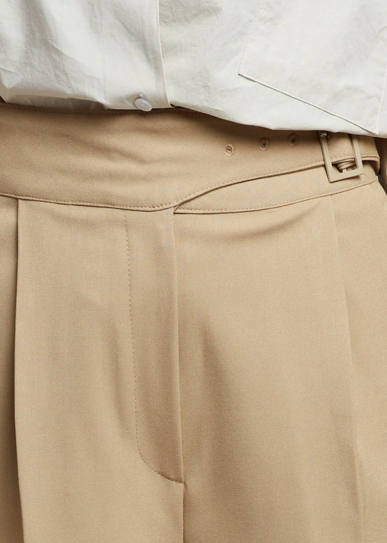 Mellor Aya Belted Suit Shorts - True Tan