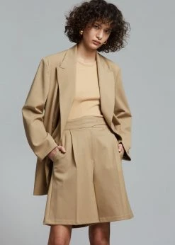 Mellor Aya Belted Suit Shorts - True Tan