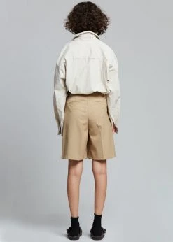 Mellor Aya Belted Suit Shorts - True Tan