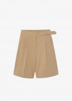 Mellor Aya Belted Suit Shorts - True Tan