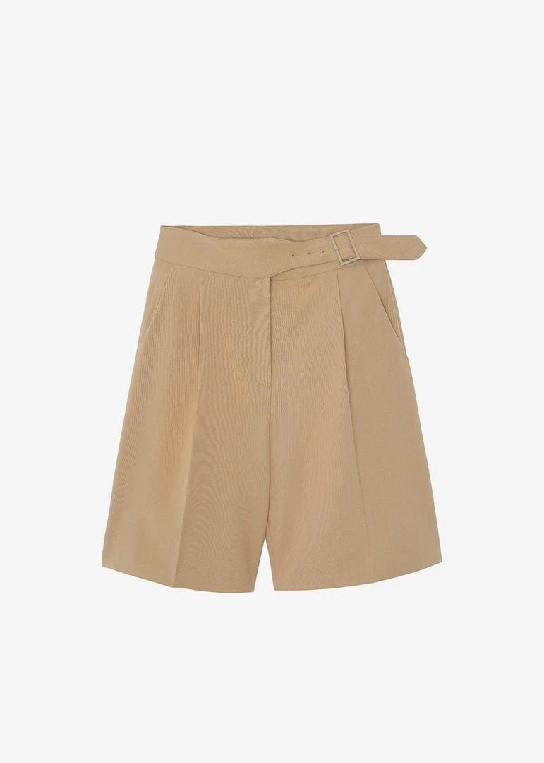 Mellor Aya Belted Suit Shorts - True Tan
