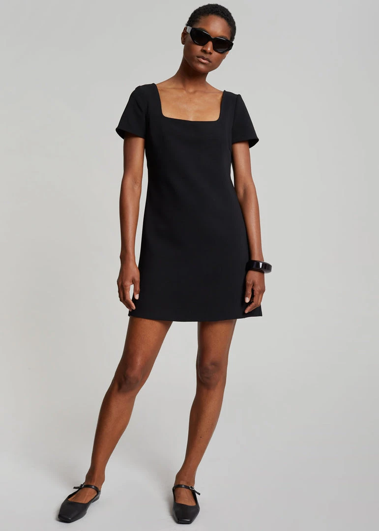 The Frankie Shop Bardot Mini Dress - Black CLOTHING
