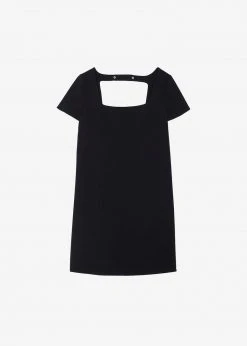 The Frankie Shop Bardot Mini Dress - Black CLOTHING