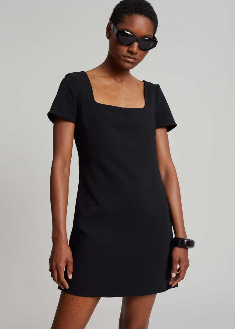 The Frankie Shop Bardot Mini Dress - Black CLOTHING