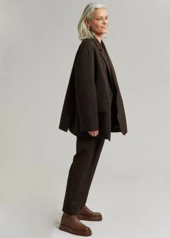 The Frankie Shop Bea Blazer - Dark Espresso CLOTHING