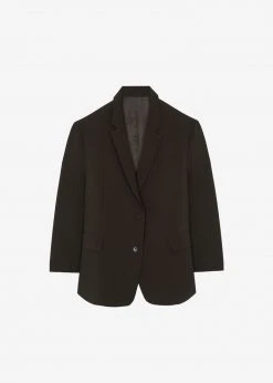 The Frankie Shop Bea Blazer - Dark Espresso CLOTHING