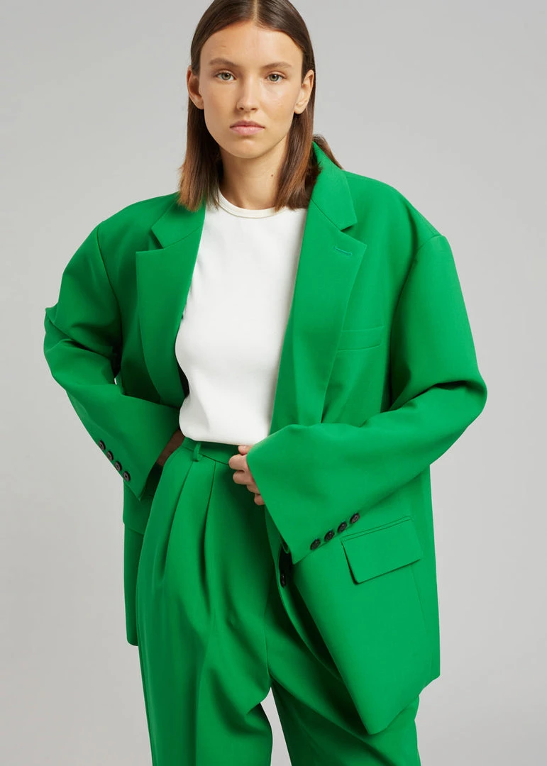 The Frankie Shop CLOTHING Bea Blazer - Kelly Green