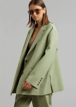 The Frankie Shop Bea Blazer - Sage CLOTHING