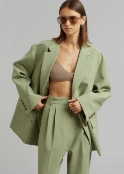 The Frankie Shop Bea Blazer - Sage CLOTHING