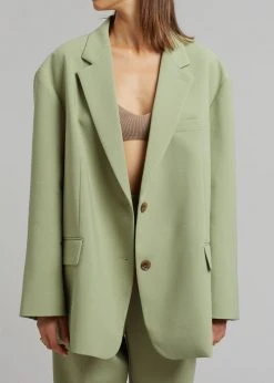 The Frankie Shop Bea Blazer - Sage CLOTHING