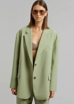 The Frankie Shop Bea Blazer - Sage CLOTHING