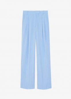 The Frankie Shop CLOTHING Bea Fluid Stripe Suit Pants - Powder Blue