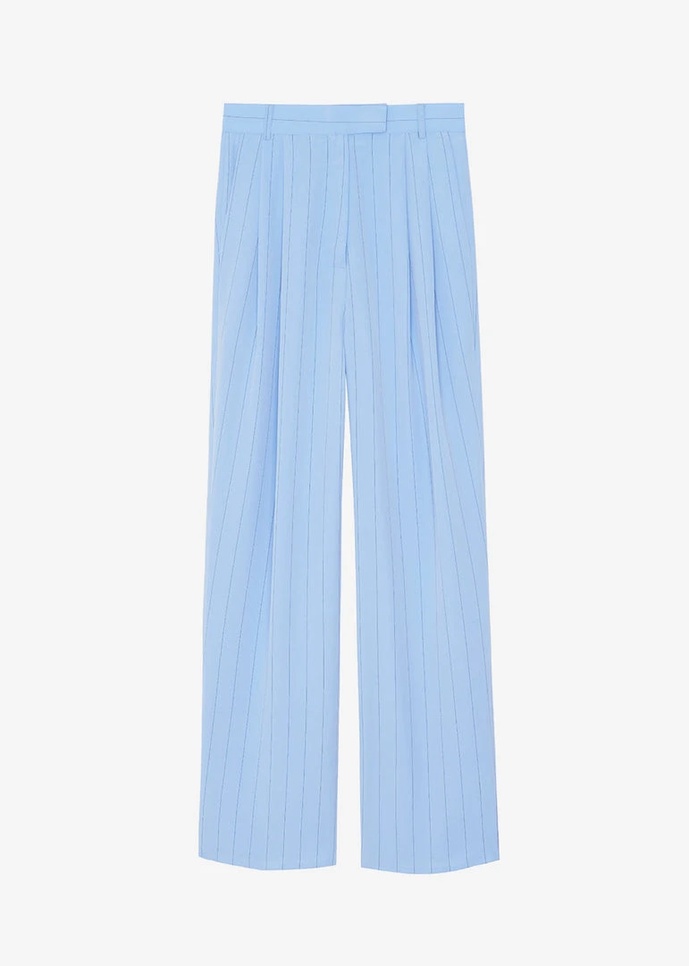 The Frankie Shop CLOTHING Bea Fluid Stripe Suit Pants - Powder Blue