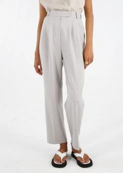 The Frankie Shop Bea Pleated Suit Pants - Grey