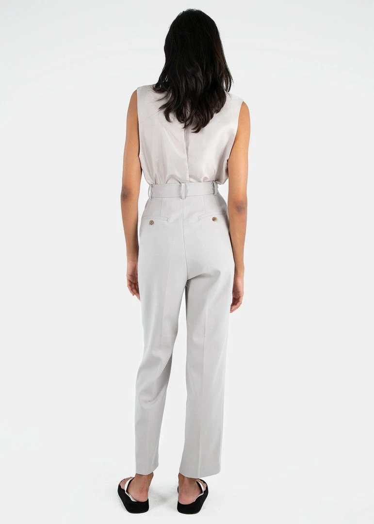 The Frankie Shop Bea Pleated Suit Pants - Grey